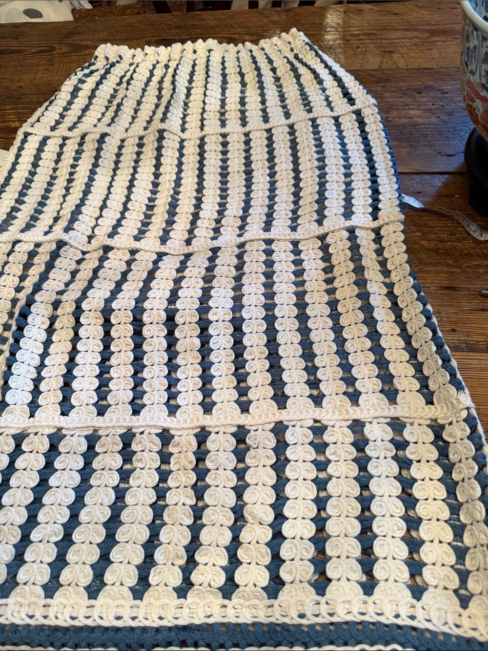 Mello new cream and blue skirt. Matching top listed